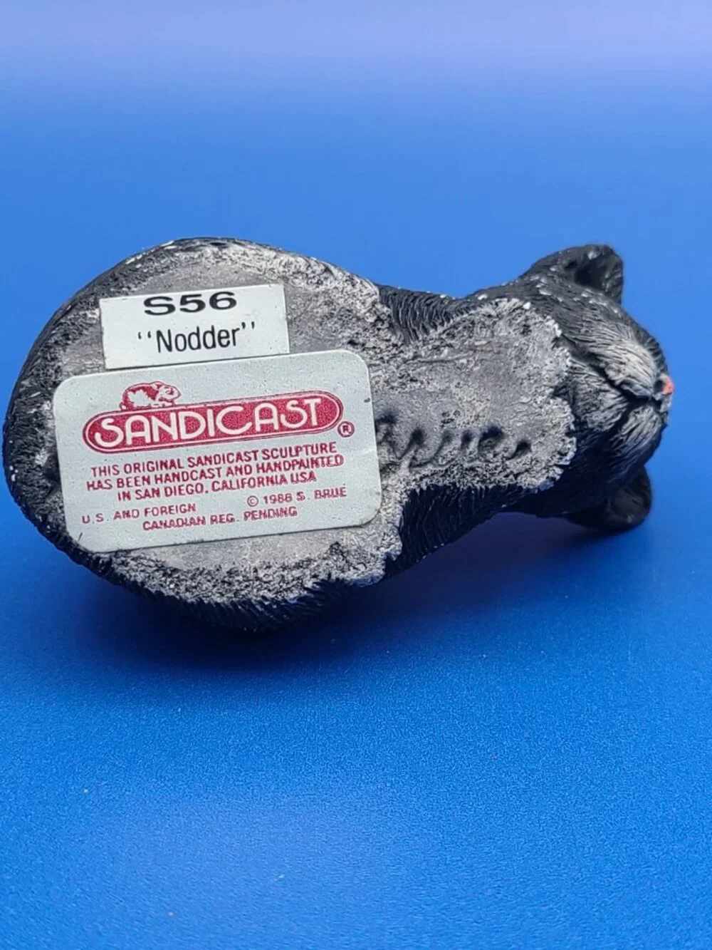 Sandicast Vintage 1988 Black Cat Figurine Little Snoozers Nodder